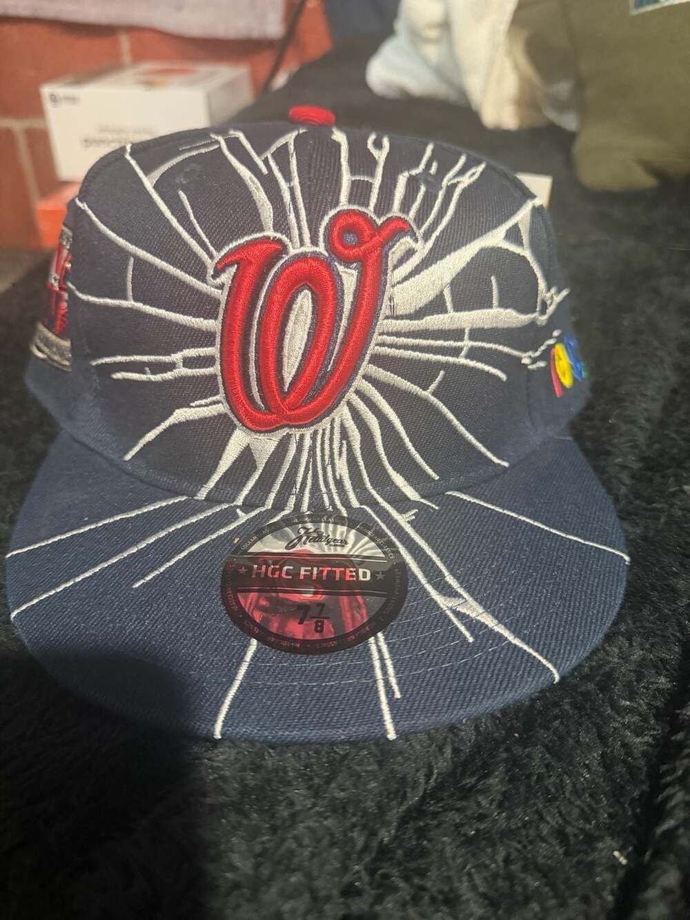 Headgear Classics Washington Black Senators Fitted Hat Size 7 7/8